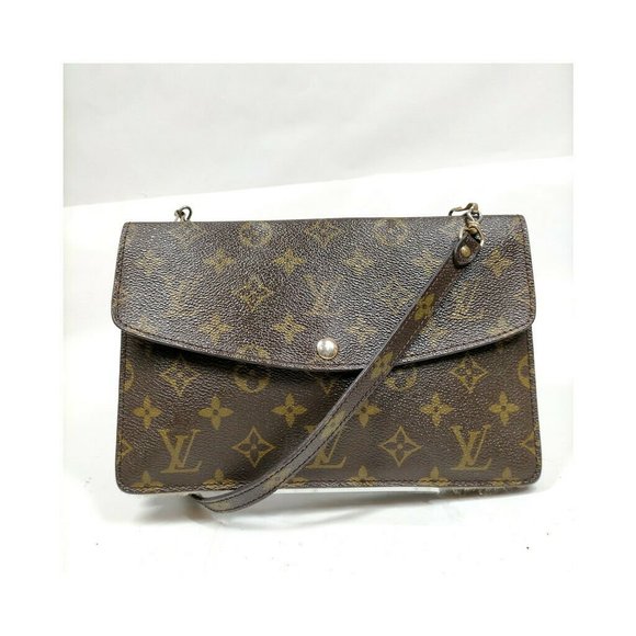 AUTHETIC Louis Vuitton LV Shoulder Bag M51815 Pochette Doulde Rabat Monogram - Picture 2 of 10
